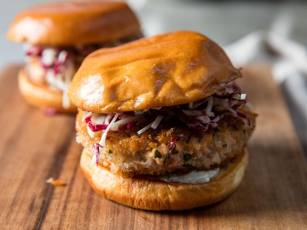 Picture of Salmons Burger With Fennel Slaw